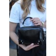 Сумка жіноча з натуральної шкіри чорна BAGS4LIFE 1202-1