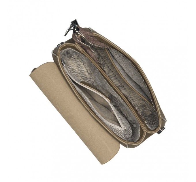 Жіноча сумка з натуральної шкіри бежева BAGS4LIFE M201