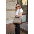Сумка жіноча з натуральної шкіри темно-бежева BAGS4LIFE 796