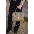 Сумка жіноча з натуральної шкіри темно-бежева BAGS4LIFE 796