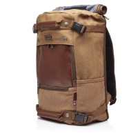 Рюкзак-сумка дорожная тканевая коричневая Witzman A2020
