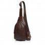 Сумка-бананка мужская кожаная коричневая Vito Torelli 7010 2061