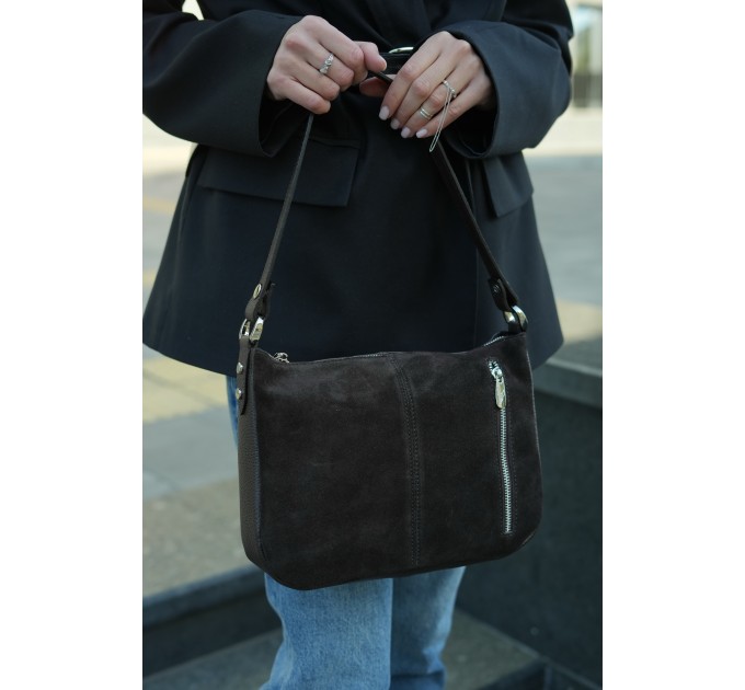 Сумка жіноча з натуральної шкіри коричнева Vito Torelli 1068 6010/1210