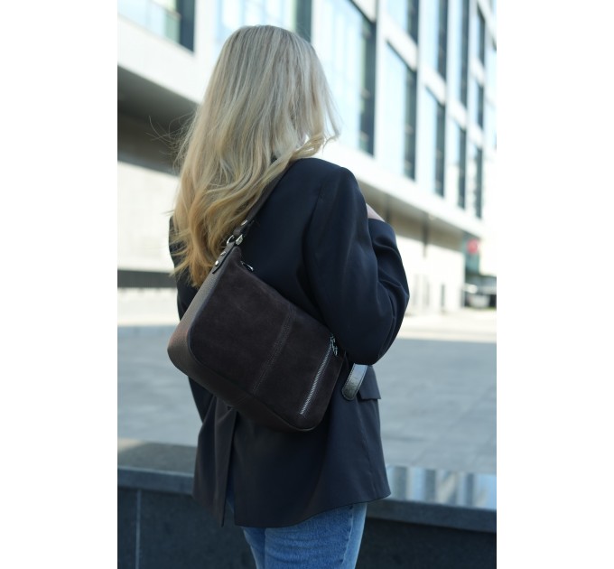 Сумка жіноча з натуральної шкіри коричнева Vito Torelli 1068 6010/1210