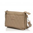 Сумка крос-боді жіноча з поліестера бежева BAGS4LIFE 88007 стьобана кишеня