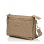 Сумка крос-боді жіноча з поліестера бежева BAGS4LIFE 88007 стьобана кишеня