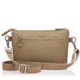 Сумка крос-боді жіноча з поліестера бежева BAGS4LIFE 88007 стьобана кишеня