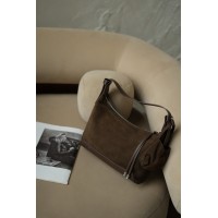 Сумка жіноча з натуральної шкіри та замші коричнева BAGS4LIFE 98129 з монетницею