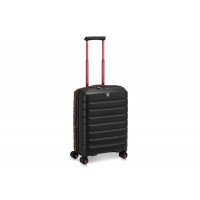 Валіза маленька пластикова чорний дим Roncato B-FLYING MOVE 418181/81 з розширенням