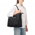 Жіноча сумка-шопер з поліестера чорна BAGS4LIFE 5195 з короткими ручками
