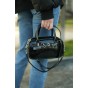 Жіноча сумка з натуральної шкіри чорна BAGS4LIFE 6028 з ремінцем