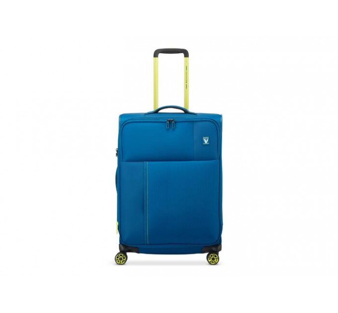 Валіза середня тканинна синя лагуна Roncato MOVE 415352/53 з розширенням