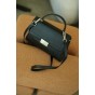 Женская сумка из натуральной кожи черная BAGS4LIFE 77-12 с клапаном и ручкой