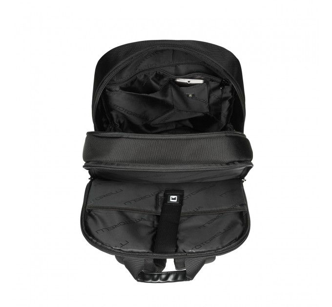 Рюкзак для ноутбука мужской тканевый черный VITOTORELLI K591