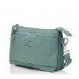 Сумка кросс-боди женская из полиэстера зеленая BAGS4LIFE 88007 стеганный карман