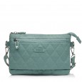 Сумка кросс-боди женская из полиэстера зеленая BAGS4LIFE 88007 стеганный карман