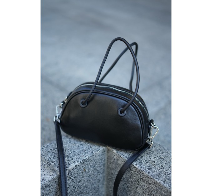 Сумка жіноча з натуральної шкіри чорна BAGS4LIFE 899
