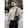Сумка чоловіча з натуральної шкіри коричнева Vito Torelli 7019 2115
