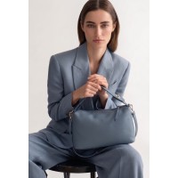 Женская сумка из натуральной кожи синяя BAGS4LIFE 8209 с ручкой на застежке Женская сумка из натуральной кожи синяя BAGS4LIFE 8209 с ручкой на застежке