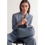 Жіноча сумка з натуральної шкіри синя BAGS4LIFE 8209 з ручкою на застібці