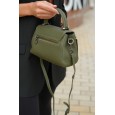 Жіноча сумка крос-боді з натуральної шкіри оливкова BAGS4LIFE 9331 з верхньою ручкою