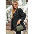 Жіноча сумка крос-боді з натуральної шкіри оливкова BAGS4LIFE 9331 з верхньою ручкою