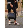 Жіноча сумка-тоут з натуральної шкіри чорна BAGS4LIFE 2069 з двома ручками