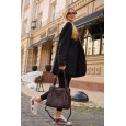 Жіноча сумка-тоут з натуральної шкіри бордово-фіолетова BAGS4LIFE 2069 з двома ручками