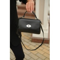 Жіноча сумка крос-боді з натуральної шкіри чорна BAGS4LIFE 9919 з верхньою ручкою