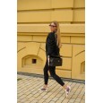 Жіноча сумка-багет з натуральної шкіри чорна BAGS4LIFE 8230 з короткою ручкою