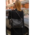 Жіноча сумка-хобо з натуральної шкіри чорна BAGS4LIFE 8580