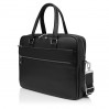 Чоловіча сумка-портфель з натуральної шкіри чорна BAGS4LIFE MAN NEW 9938-1A з кишенями