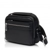 Чоловіча сумка з натуральної шкіри чорна BAGS4LIFE MAN NEW 252-6B з короткою ручкою