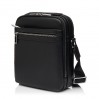 Чоловіча сумка-месенджер з натуральної шкіри чорна BAGS4LIFE MAN NEW 252-5B з короткою ручкою
